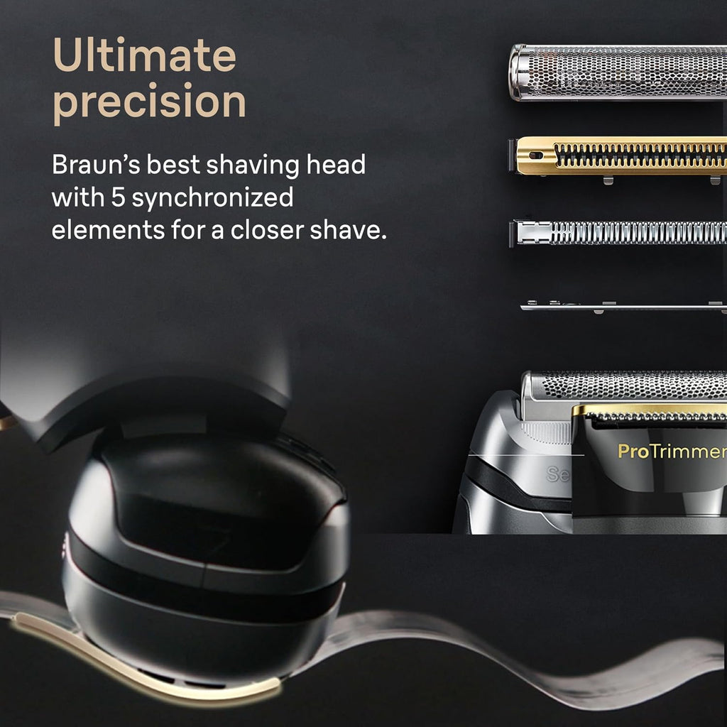 Braun Afeitadora eléctrica Series 9 PRO+, kit de afeitado con 5 ele...