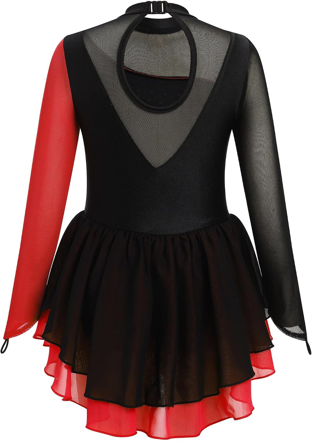 ODASDO Vestido de patinaje sobre hielo artístico para niñas y niños...