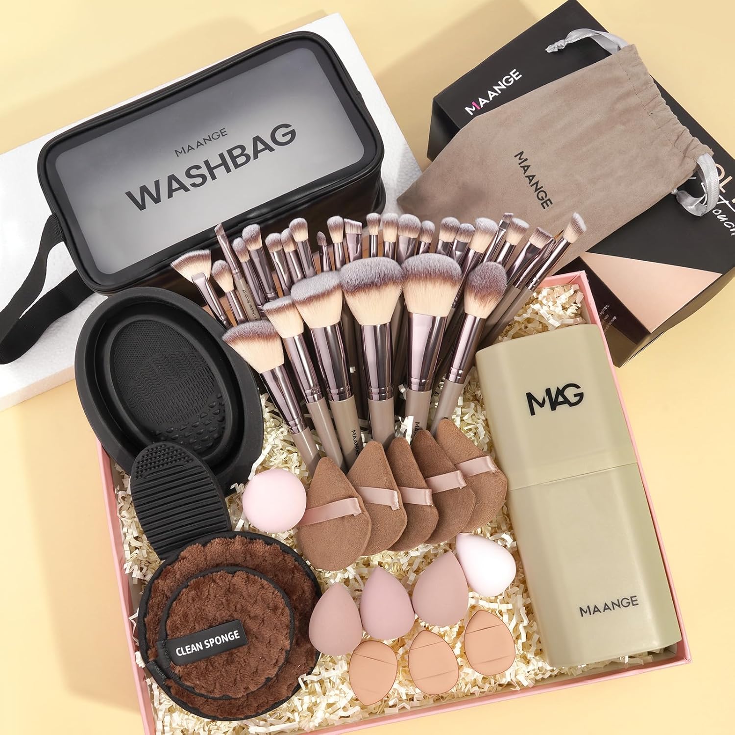 MAANGE Juego de Brochas de Maquillaje de 51 Piezas Brochas de Maqui...