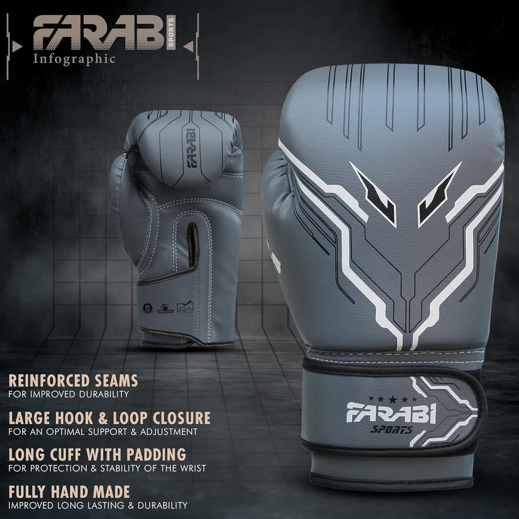 Farabi Sports Guantes de boxeo para niños y niñas, guantes de kickb...