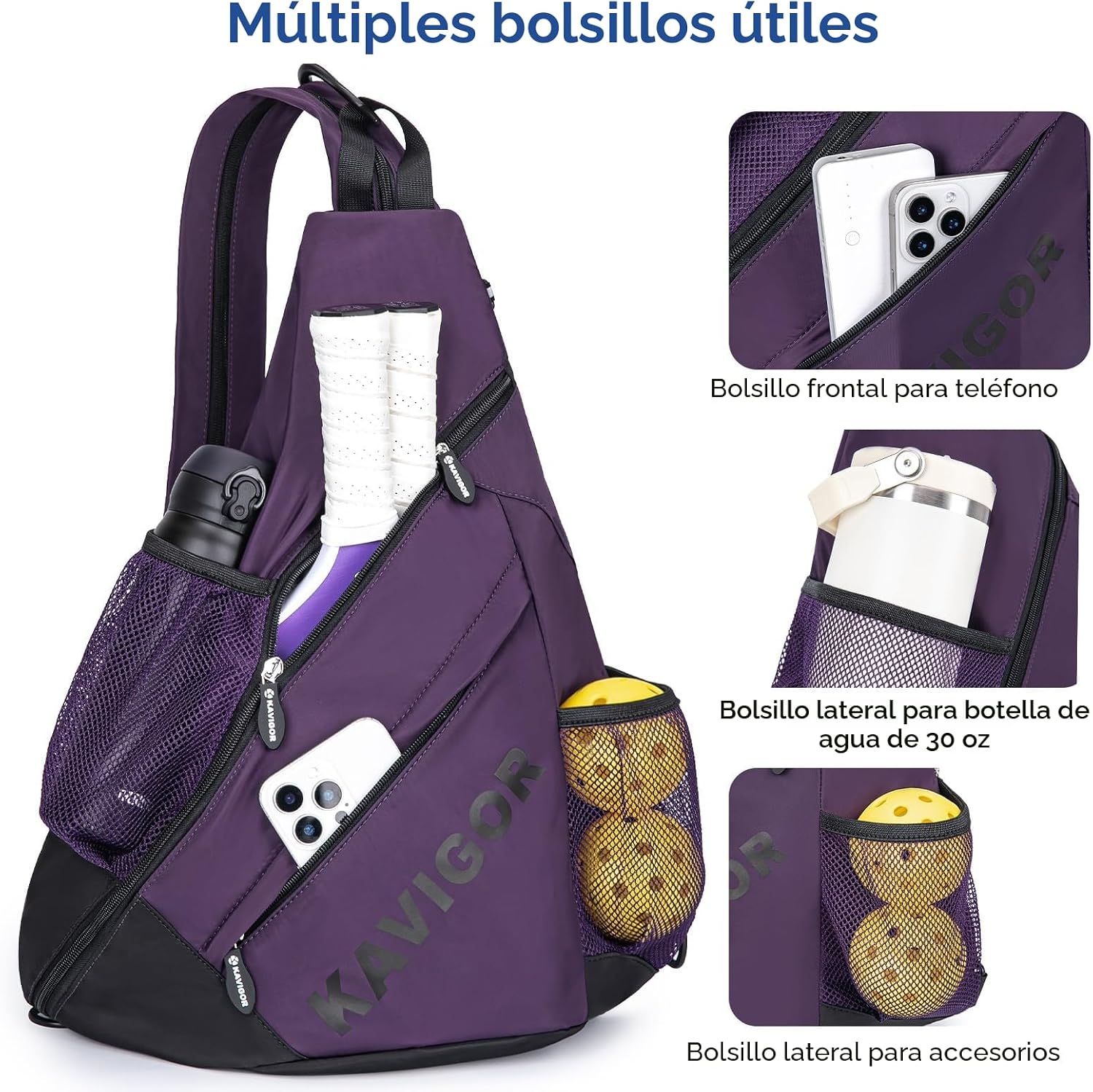 KAVIGOR Bolsa de pickleball 2025, mochila ultraligera convertible c...