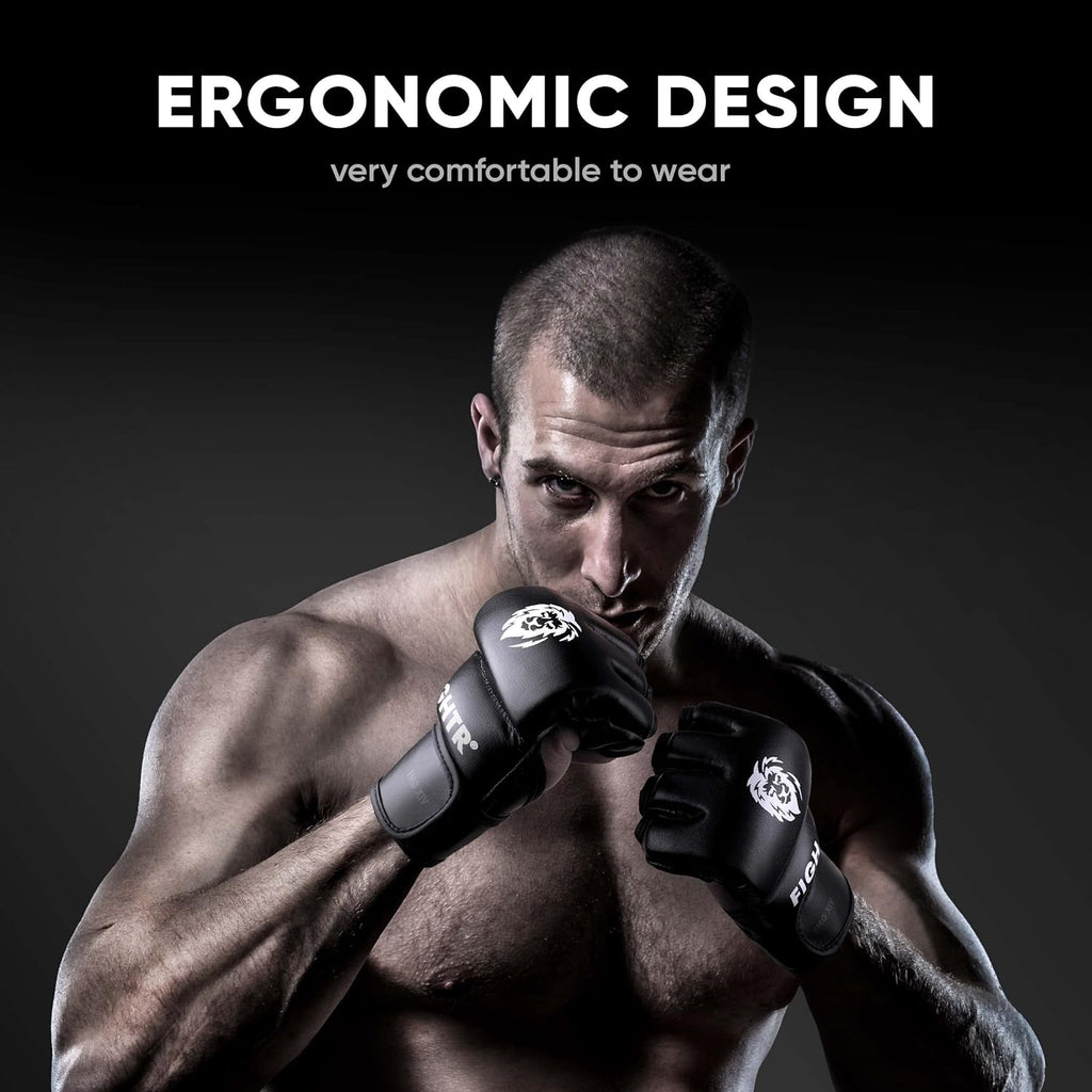 FIGHTR® Guantes Pro de MMA para Entrenamiento de Agarre y Sparring,...