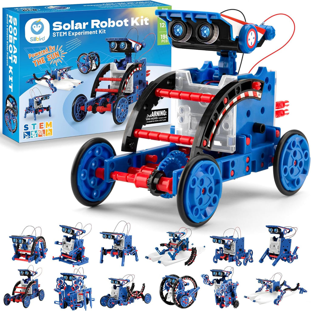 Sillbird Kit de construcción de robot solar, regalo STEM para niños...