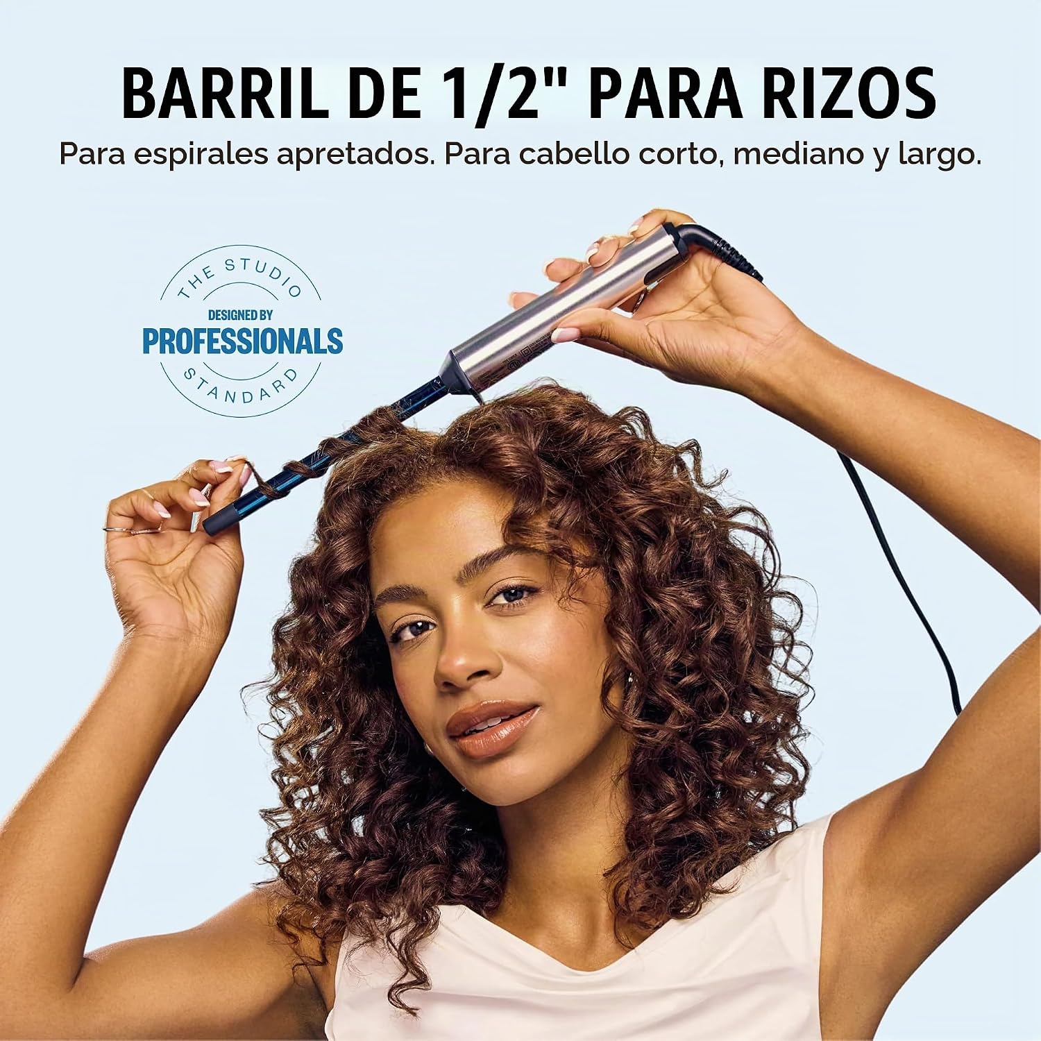 Rizador profesional BabylissPRO Nano Titanium para todo tipo de cab...