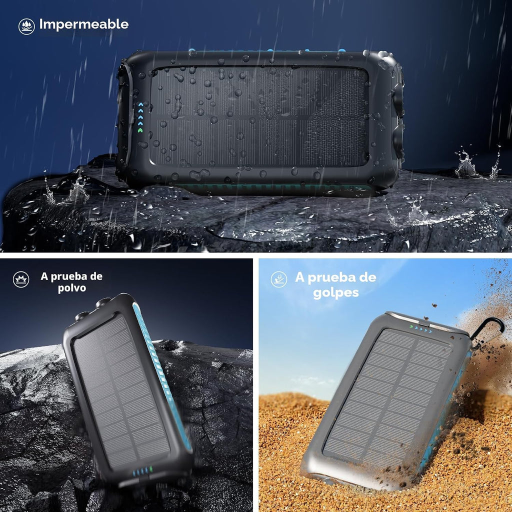 Banco de energía con cargador solar de 49800mAh portátil de carga r...