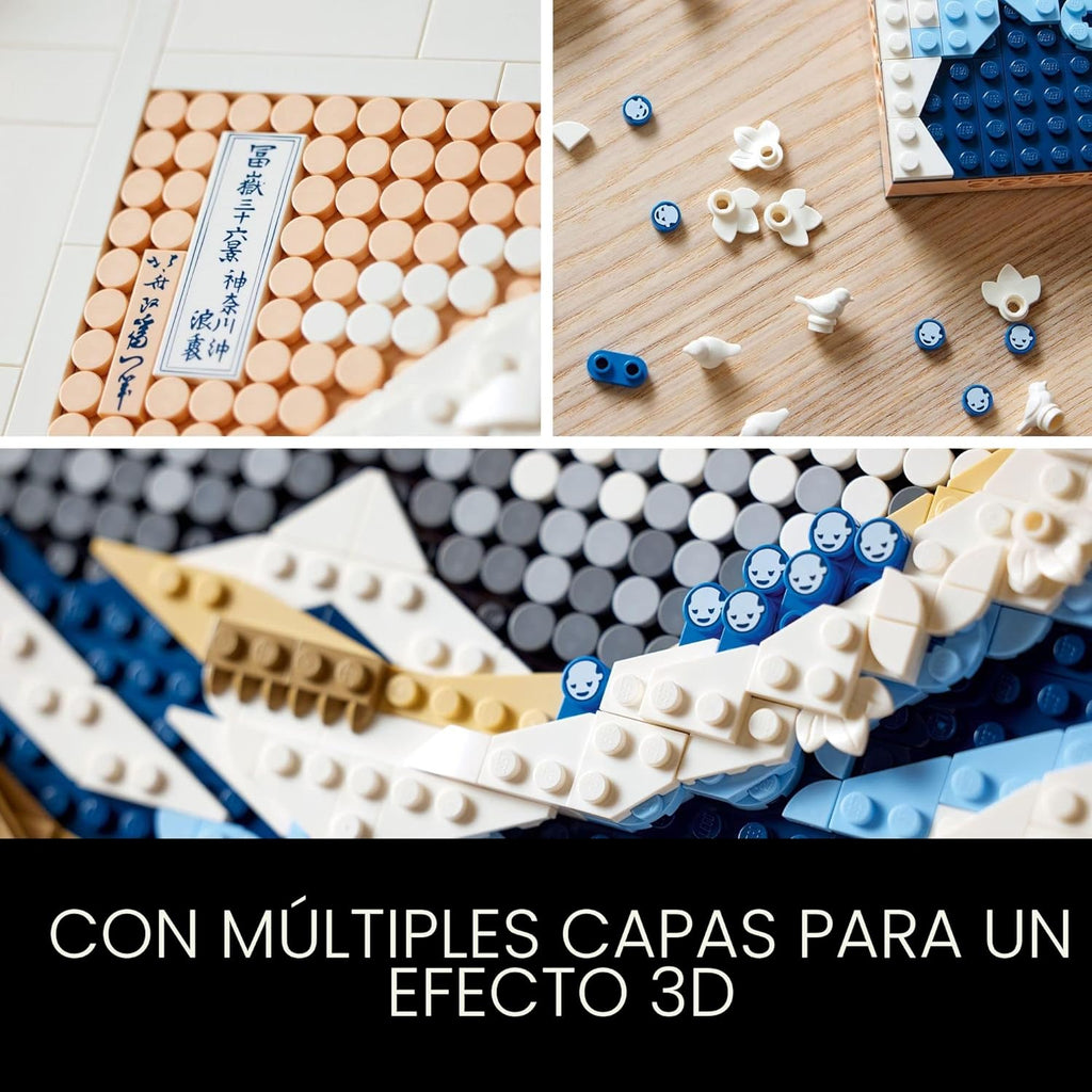LEGO Art Hokusai La Gran Ola Set de Construcción de Arte de Pared J...