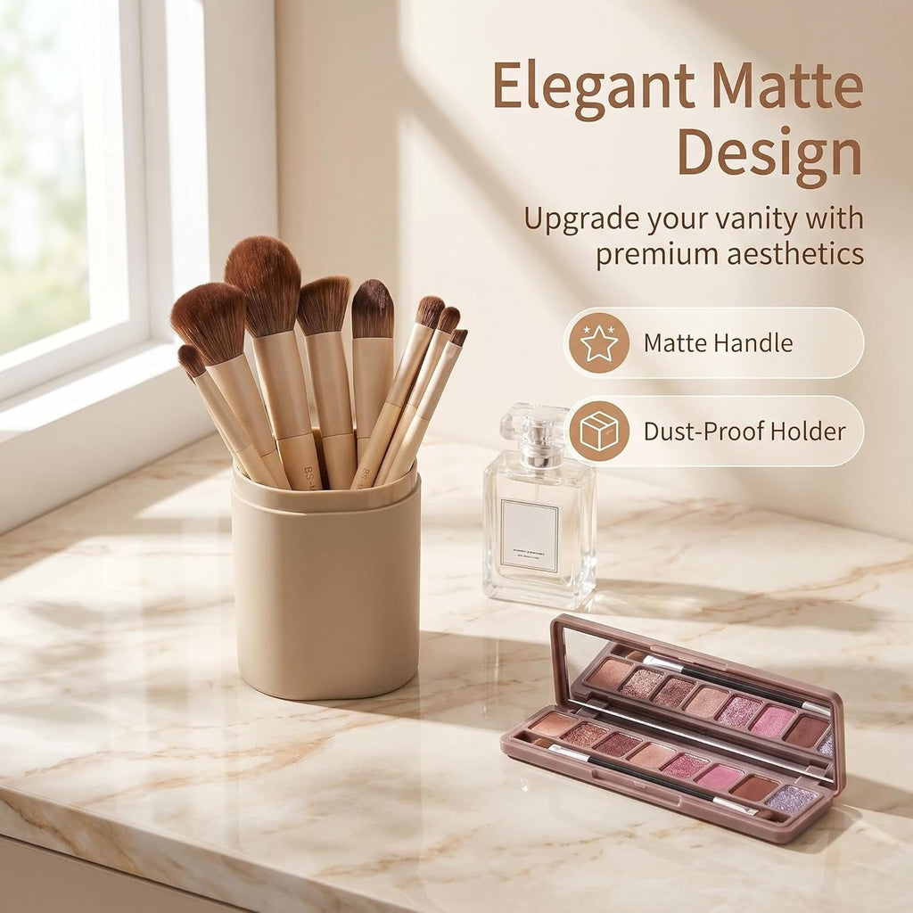 BS-MALL - Juego profesional de 18 brochas de maquillaje con cerdas...