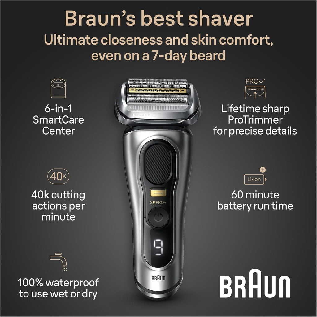 Braun Maquinilla de afeitar eléctrica Series 9 PRO+ para hombres, 5...