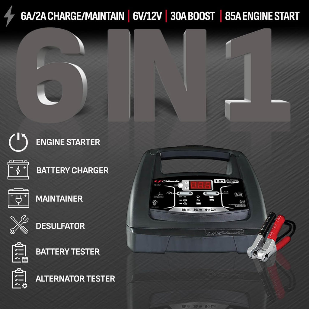 Schumacher Electric - Cargador de batería de coche de 6A y arrancad...