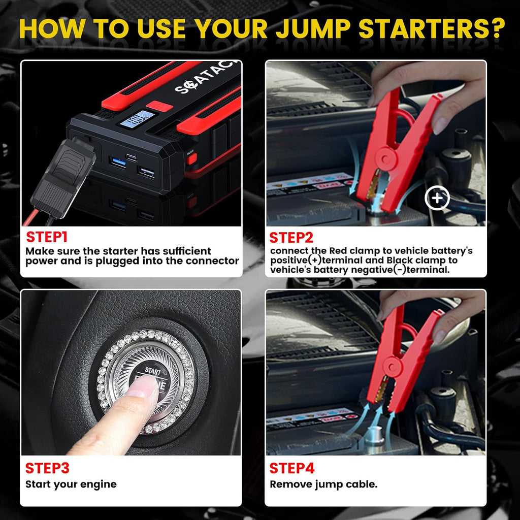 Scatach Jump Starter 5000A, arrancador de batería de coche de 12V |...