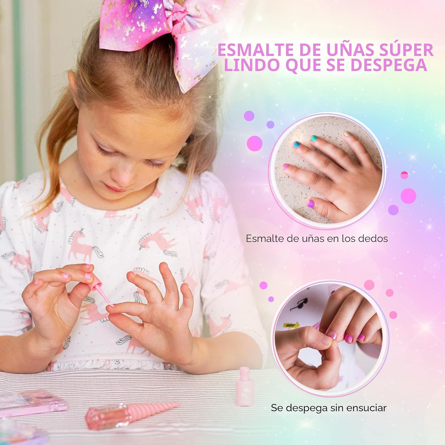 Kit de maquillaje real para niñas: sin talco, juego de maquillaje l...