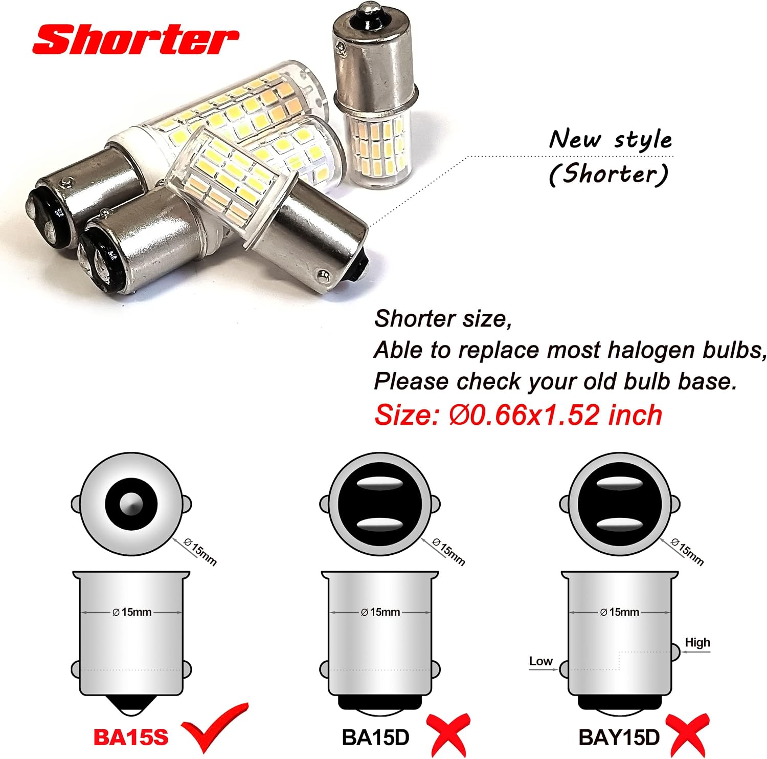 Ziomitus Bombillas LED 12V 1156 1141 P21W BA15S para RV 6000k luz d...