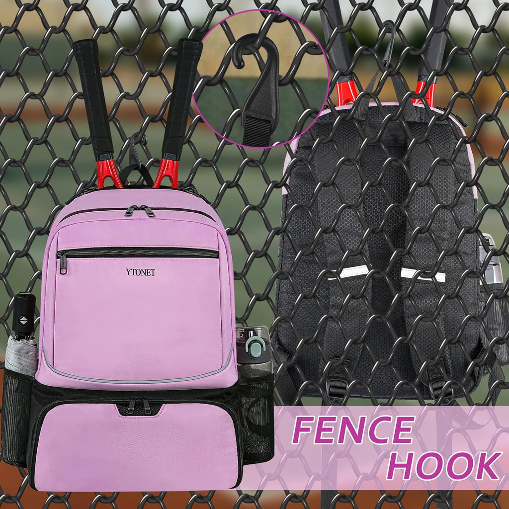Ytonet Mochila de tenis para mujeres y hombres, 2 raquetas con bols...