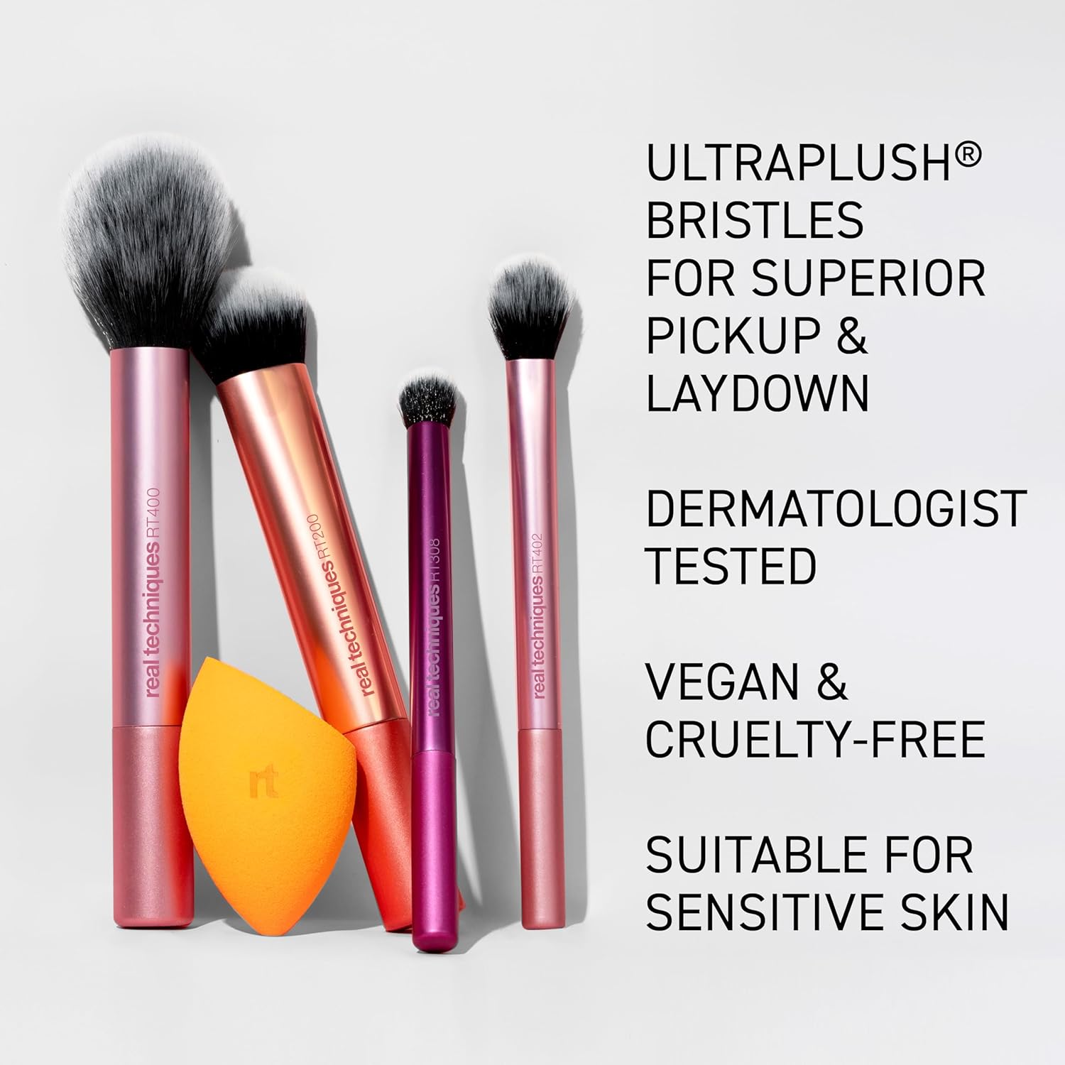 Real Techniques Juego de 6 piezas de brochas de maquillaje esencial...