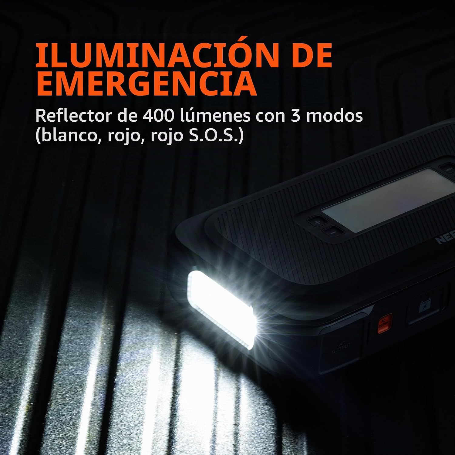 NEBO Assist Air 2500XP Arrancador y compresor de aire, 12 V, 2500 A...