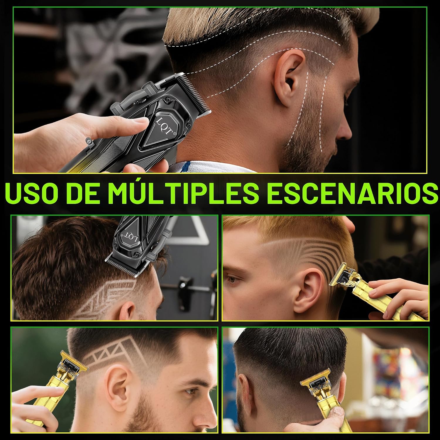 LQT Cortadora de pelo profesional para hombres, juego de recortador...