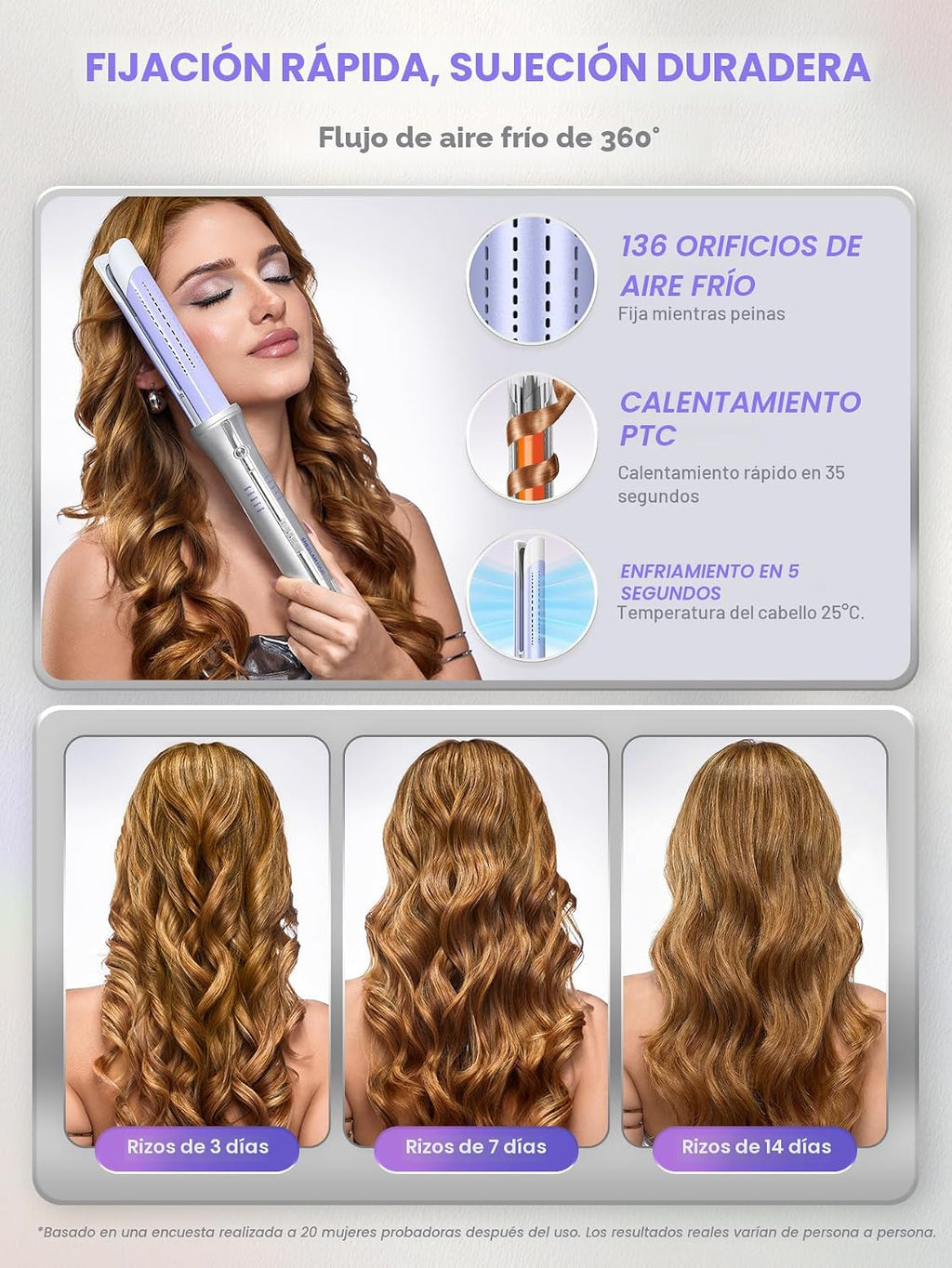 SHEGLAM One Touch Airflow Styler Pro - Tecnología de aire frío 3.0...