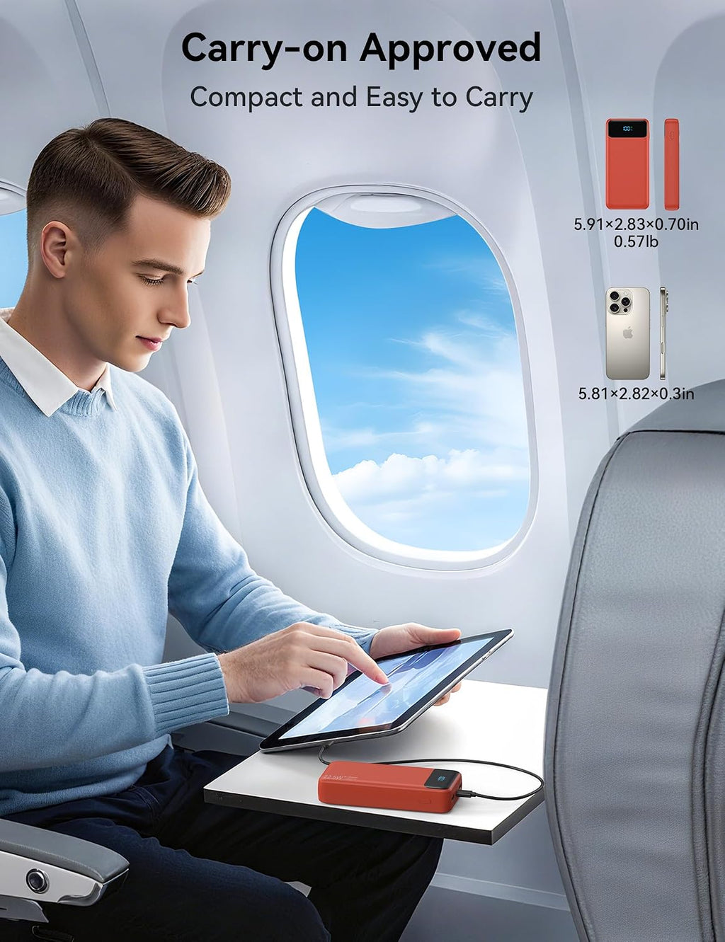 Cargador portátil, 20000 mAh 22.5 W, cargador de energía de carga r...