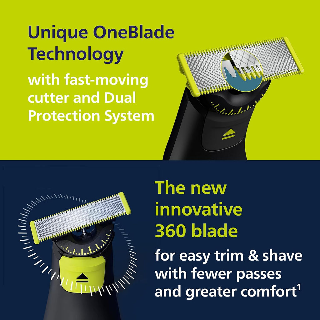 Norelco Philips OneBlade 360 Pro Face + Body, recortadora de barba...