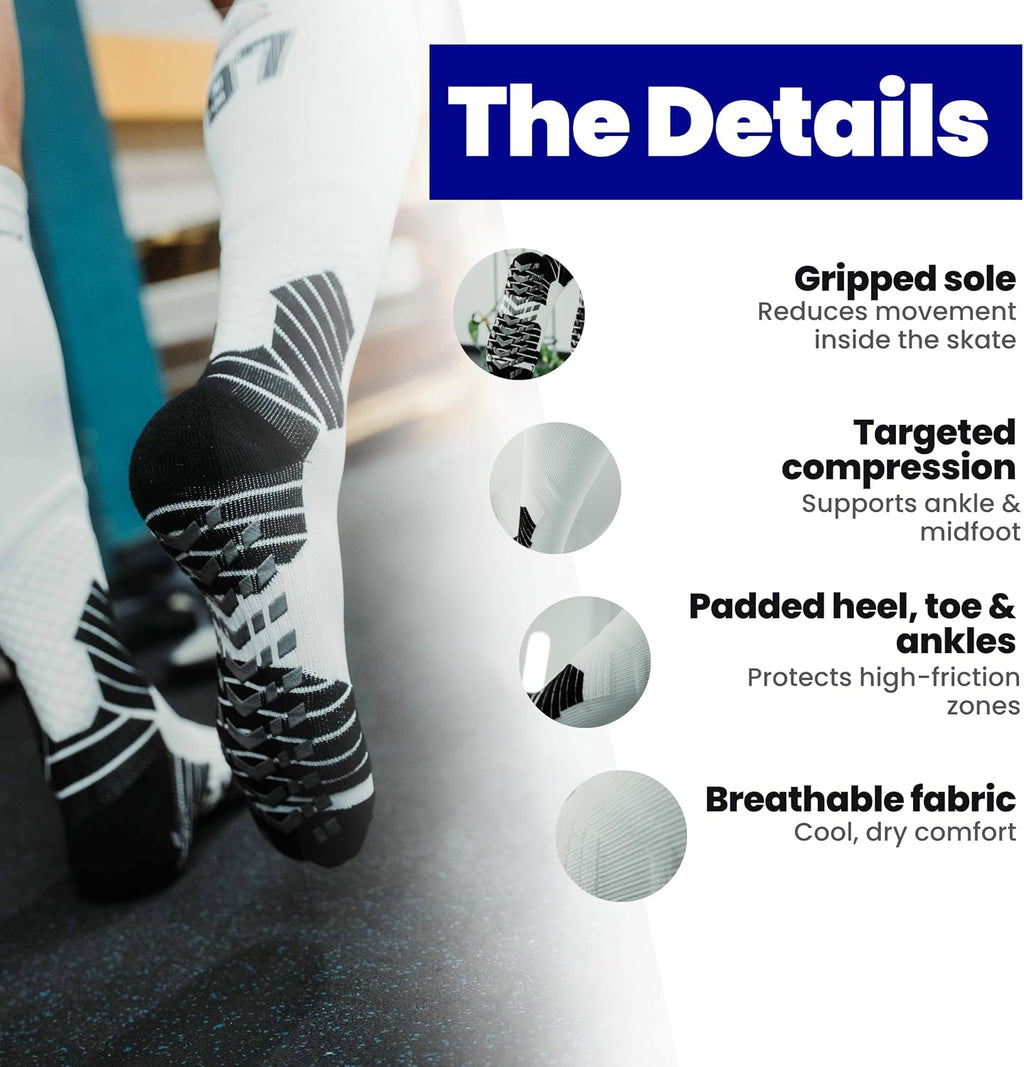 Hockey Skate Socks \u2013 Non-Slip Grip Skate Socks for Adult and Y...