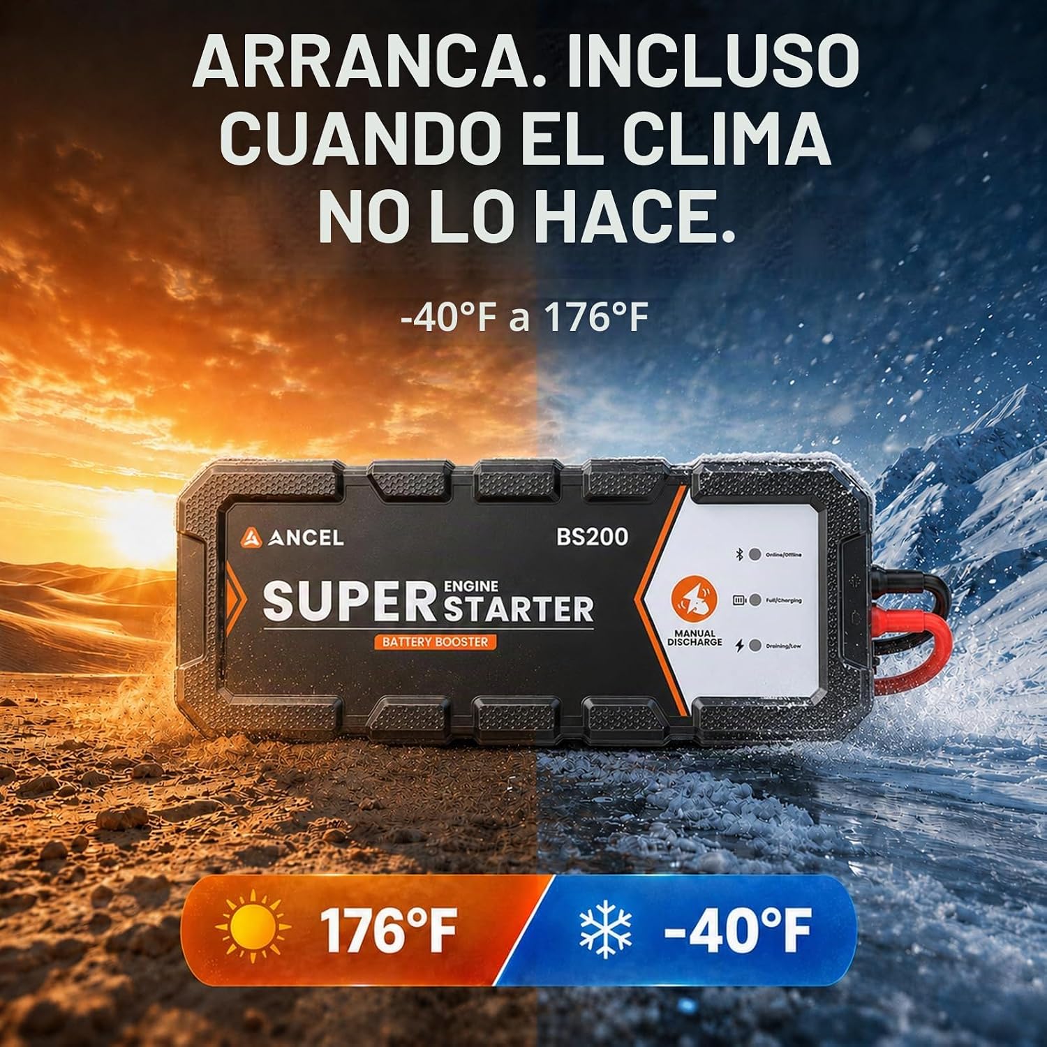 ANCEL BS200 Super Starter, sistema de arranque de salto conectado |...