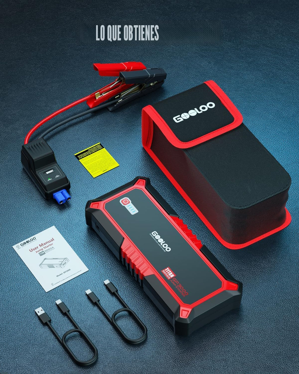 GOOLOO - Arrancador de batería para automóvil GP3000 mejorado de 30...