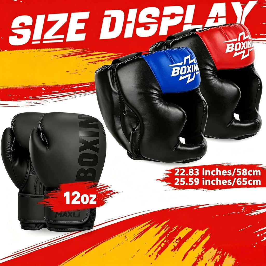 Protector de cabeza de Sparring con guantes, 8 piezas - Casco de se...