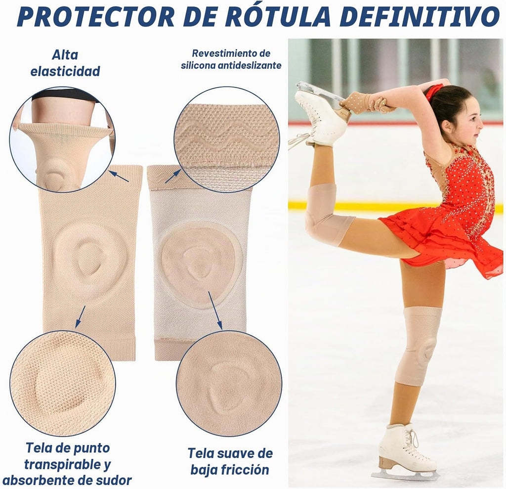 Shappy 2 Pares de Rodilleras para Patinaje sobre Hielo con Gel para...