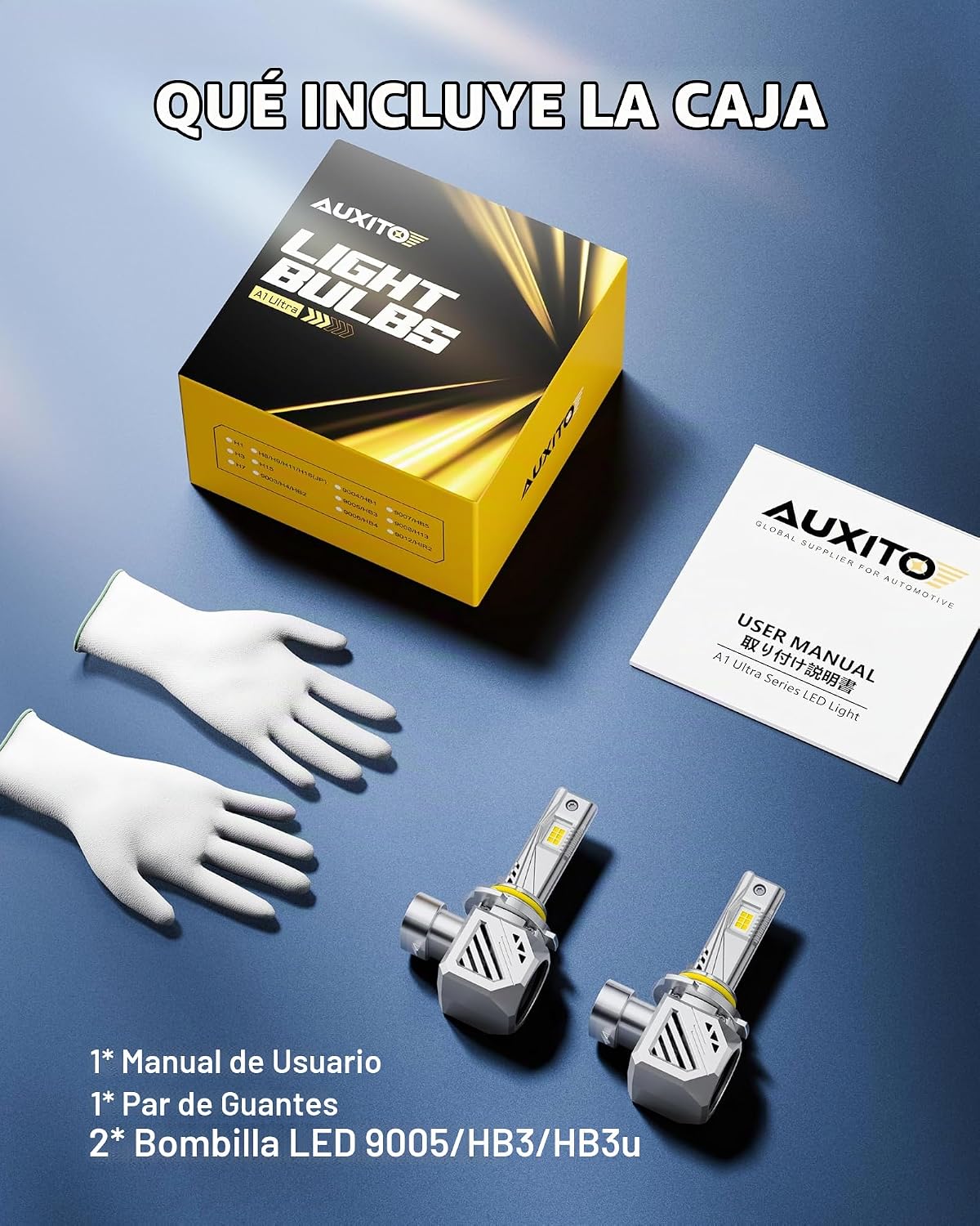 AUXITO HB3 9005 Bombillas LED, 1000% más brillantes, ultra brillant...