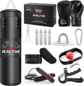 Jealthk Juego de sacos de boxeo pesados de 4 pies para adultos, equ...