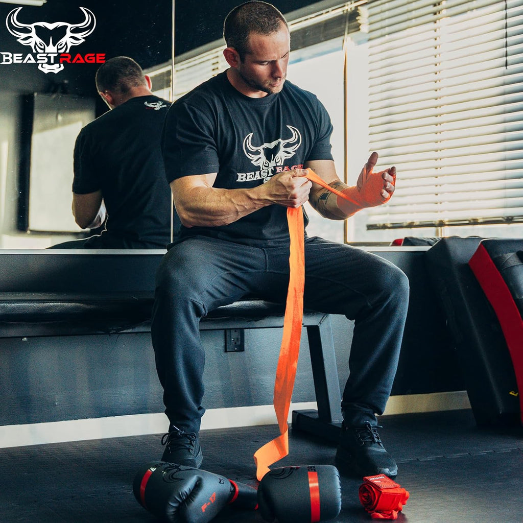BEAST RAGE Vendas para manos de boxeo para MMA Kickboxing, muñequer...