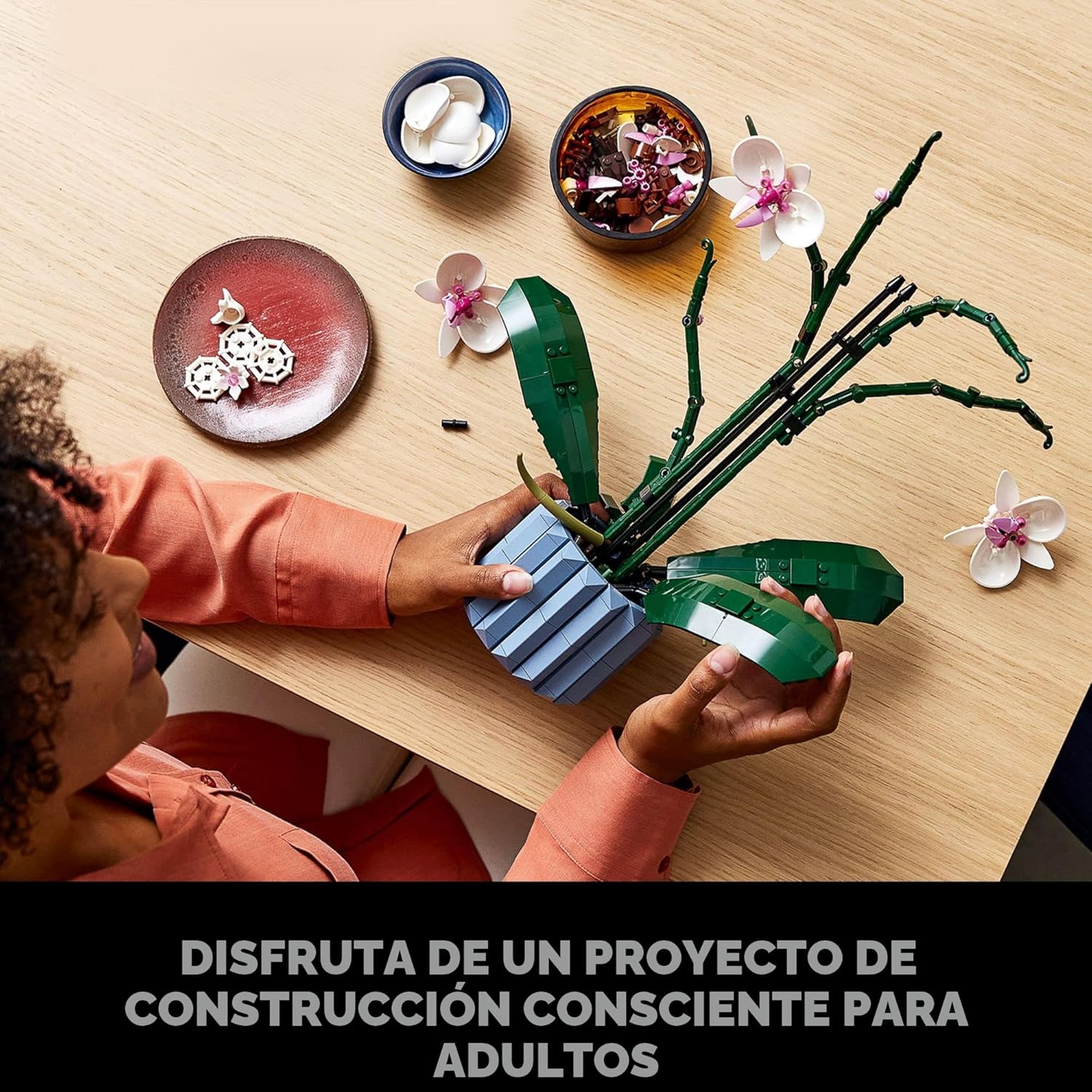 LEGO Botanicals Orchid - Juego de construcción de flores artificial...