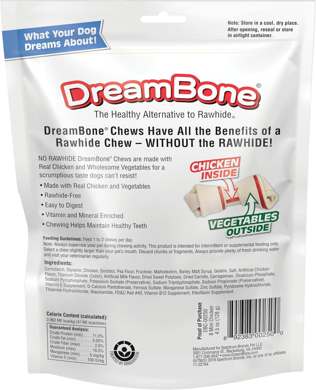 DreamBone Mini masticables, hechos con pollo y verduras reales, mas...