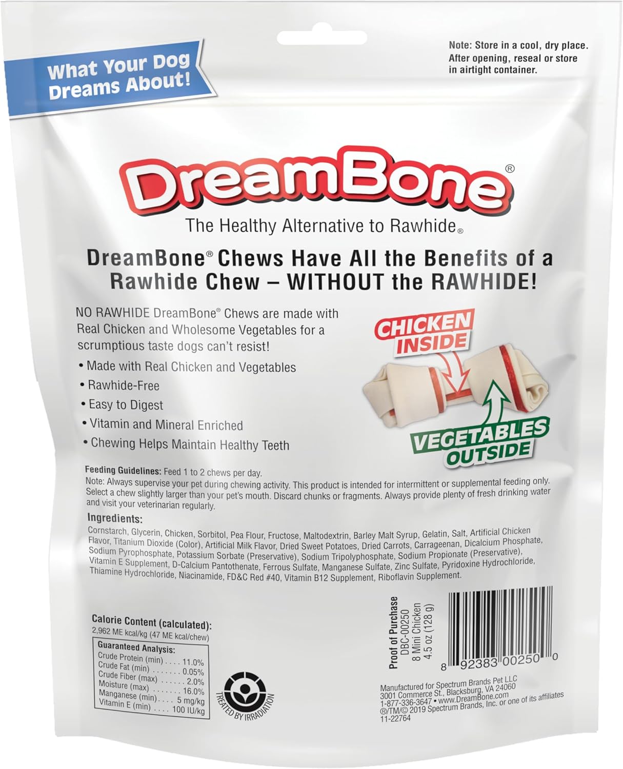 DreamBone Mini masticables, hechos con pollo y verduras reales, mas...