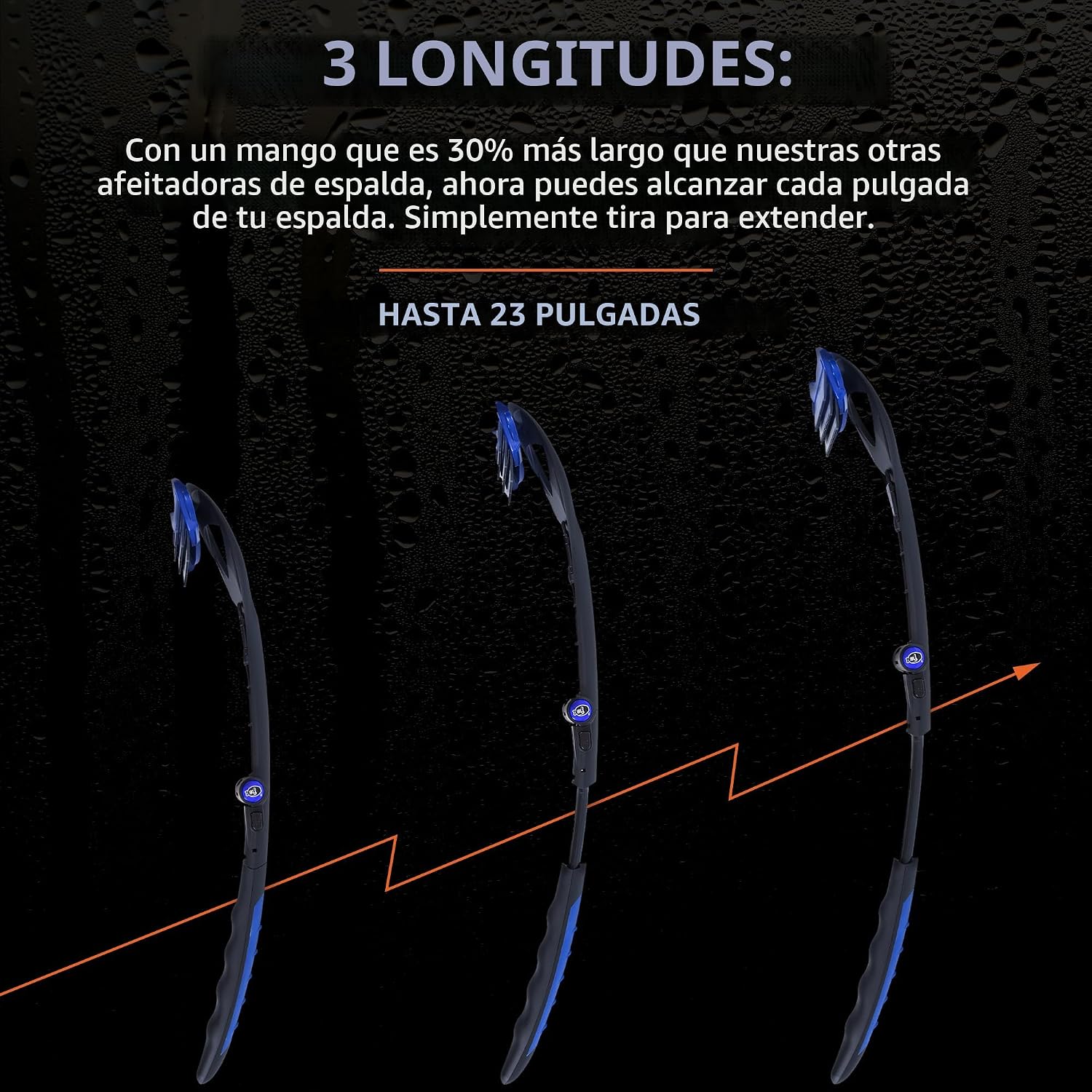 baKblade Afeitadora de espalda 3.0 - Mango de 23 pulgadas - Incluye...