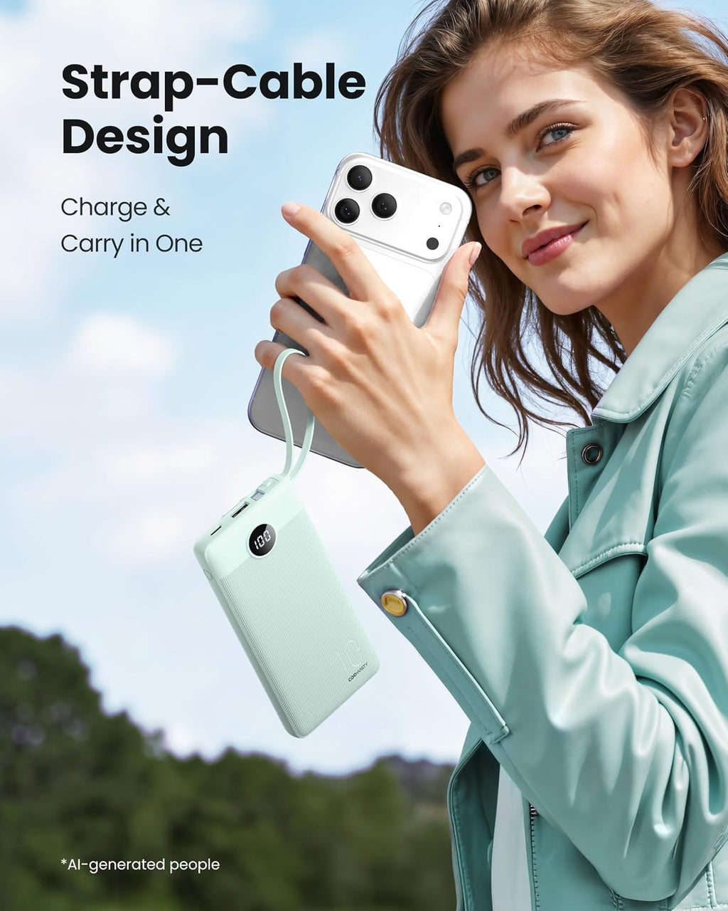 Coowisty Cargadores portátiles de 10000 mAh, banco de energía Slim...