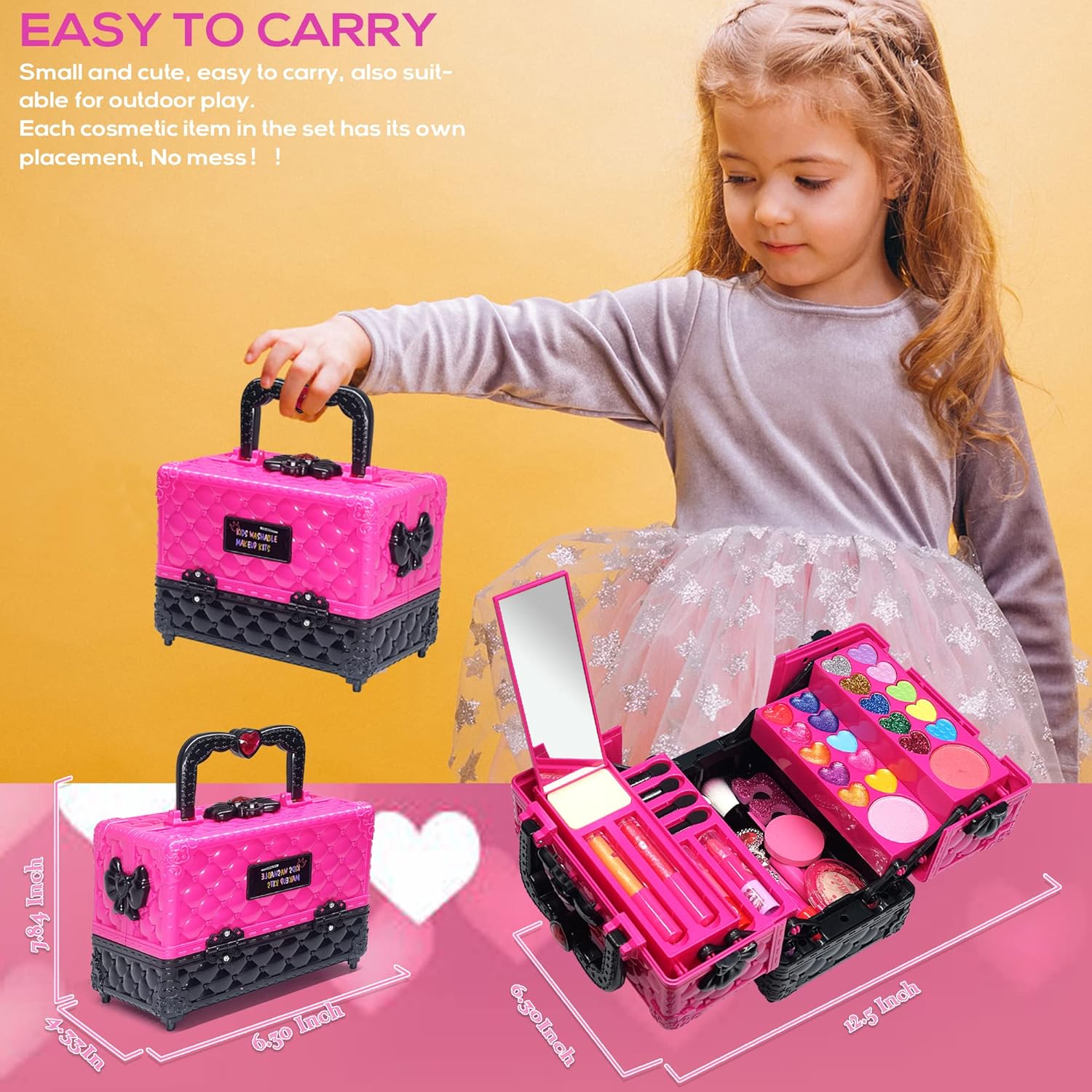 Kit de maquillaje para niñas \u2013 52 piezas de maquillaje seguro...