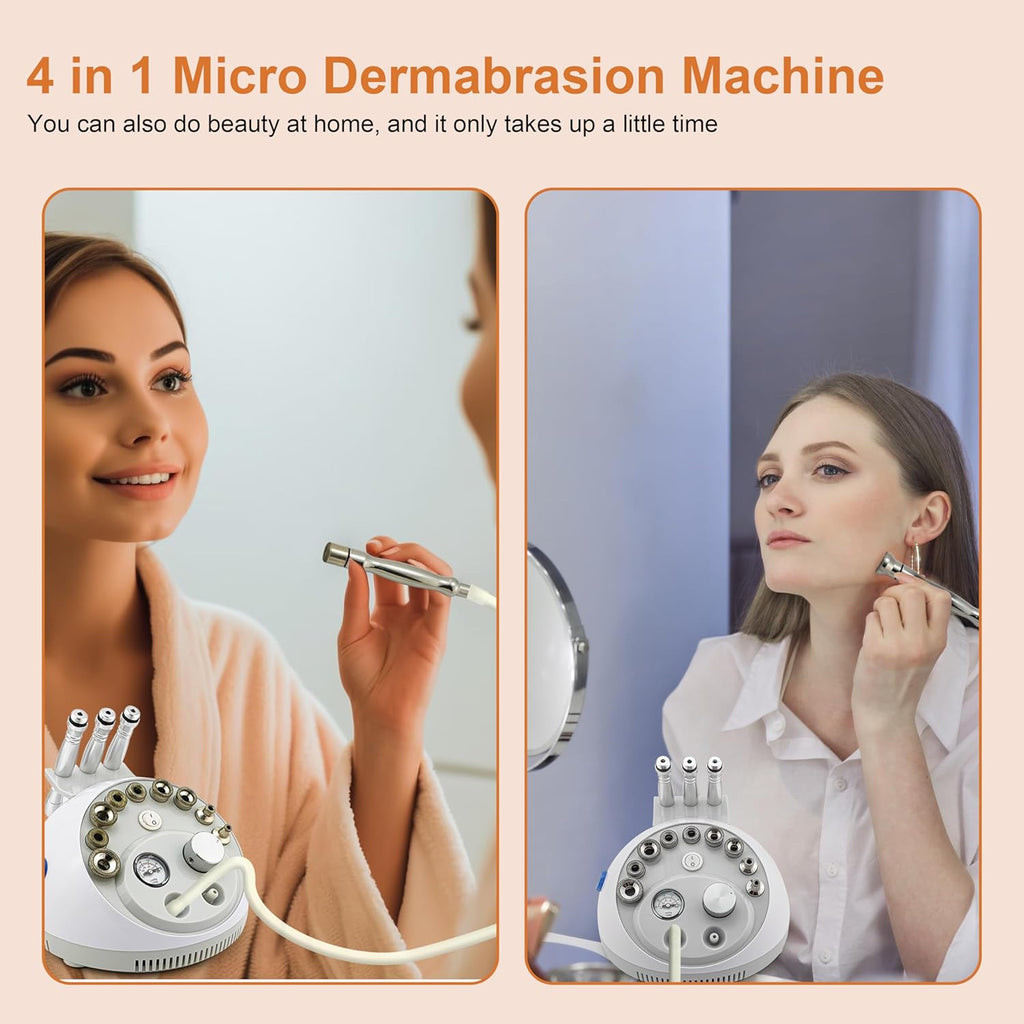 4 en 1 Dermoabrasión de diamante Microdermabrasión Limpiador de la...