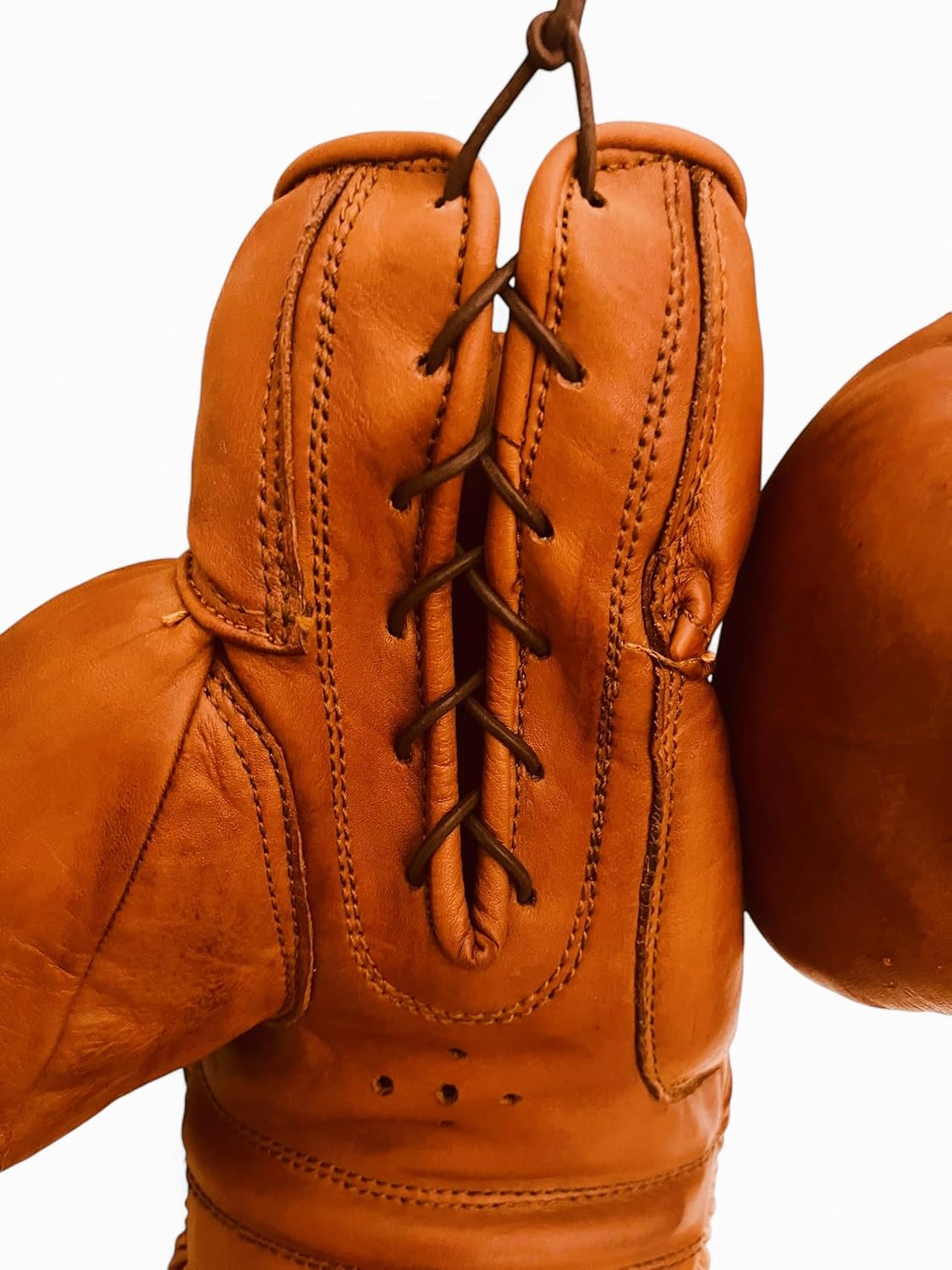 Geoffrey I Guantes de Boxeo I Vintage TT Modelo I Tan 100% Cuero de...
