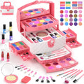 GirlsHome Set de maquillaje para niñas de 56 piezas, lavable, cosmé...