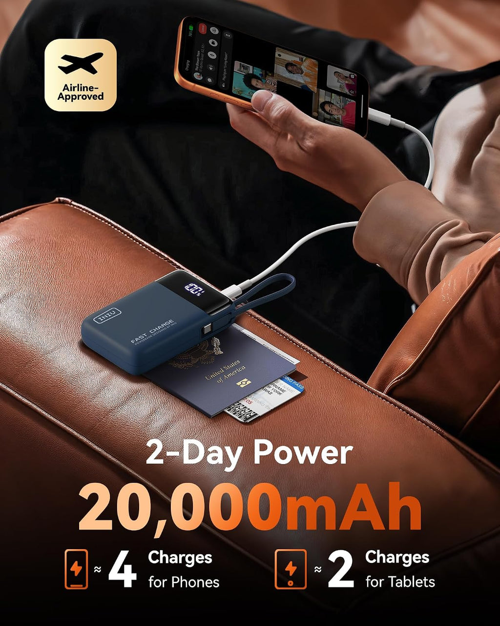 INIU Cargador portátil, banco de energía pequeño de 20000mAh con ca...