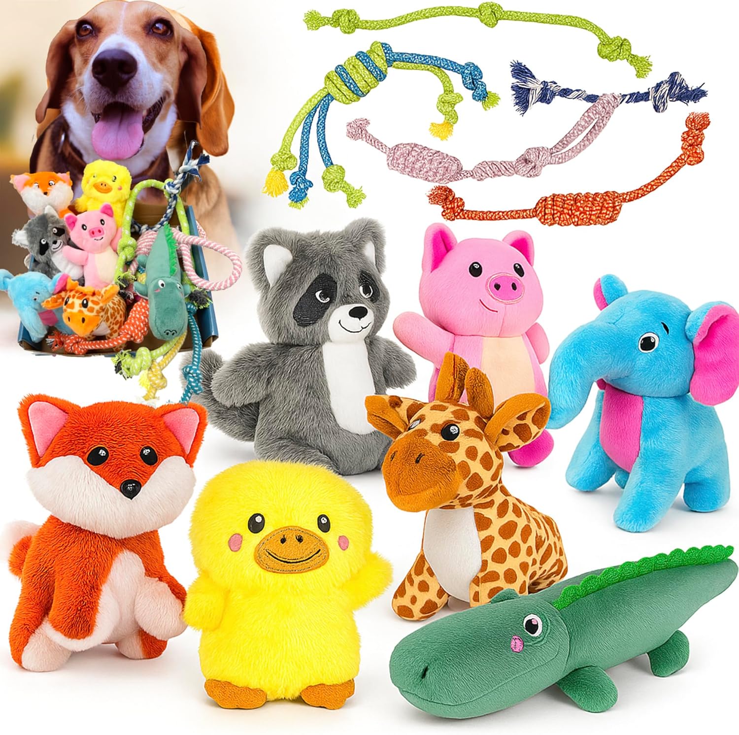 Jalousie Paquete a granel de juguetes con sonido para perros - Jugu...