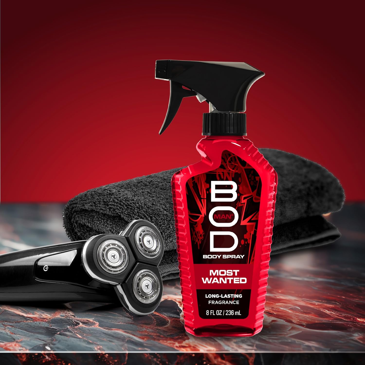 BOD man Fragancia corporal en aerosol, Most Wanted, 8 onzas líquida...