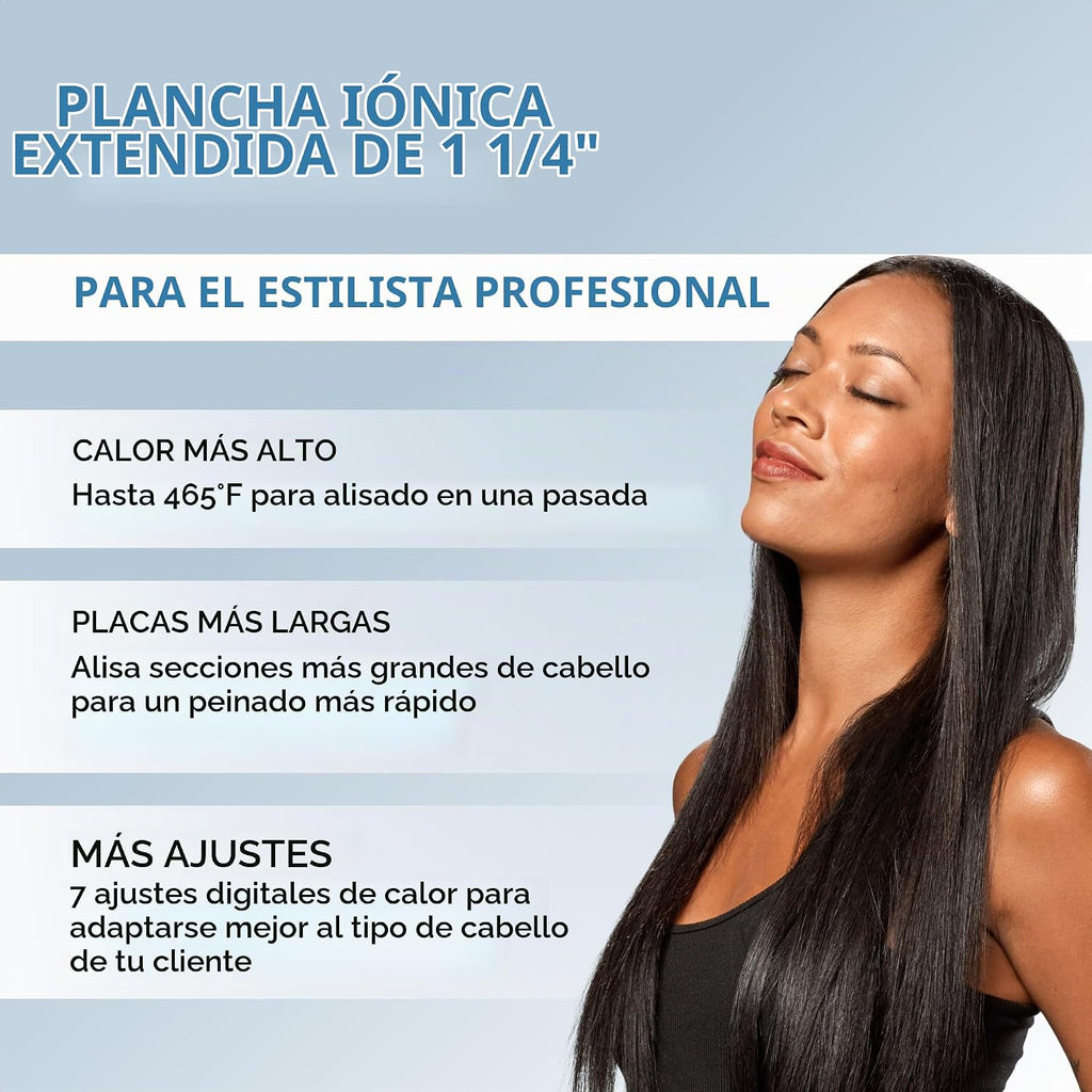 BabylissPRO Nano Titanium Ionic Plancha de pelo, plancha profesiona...