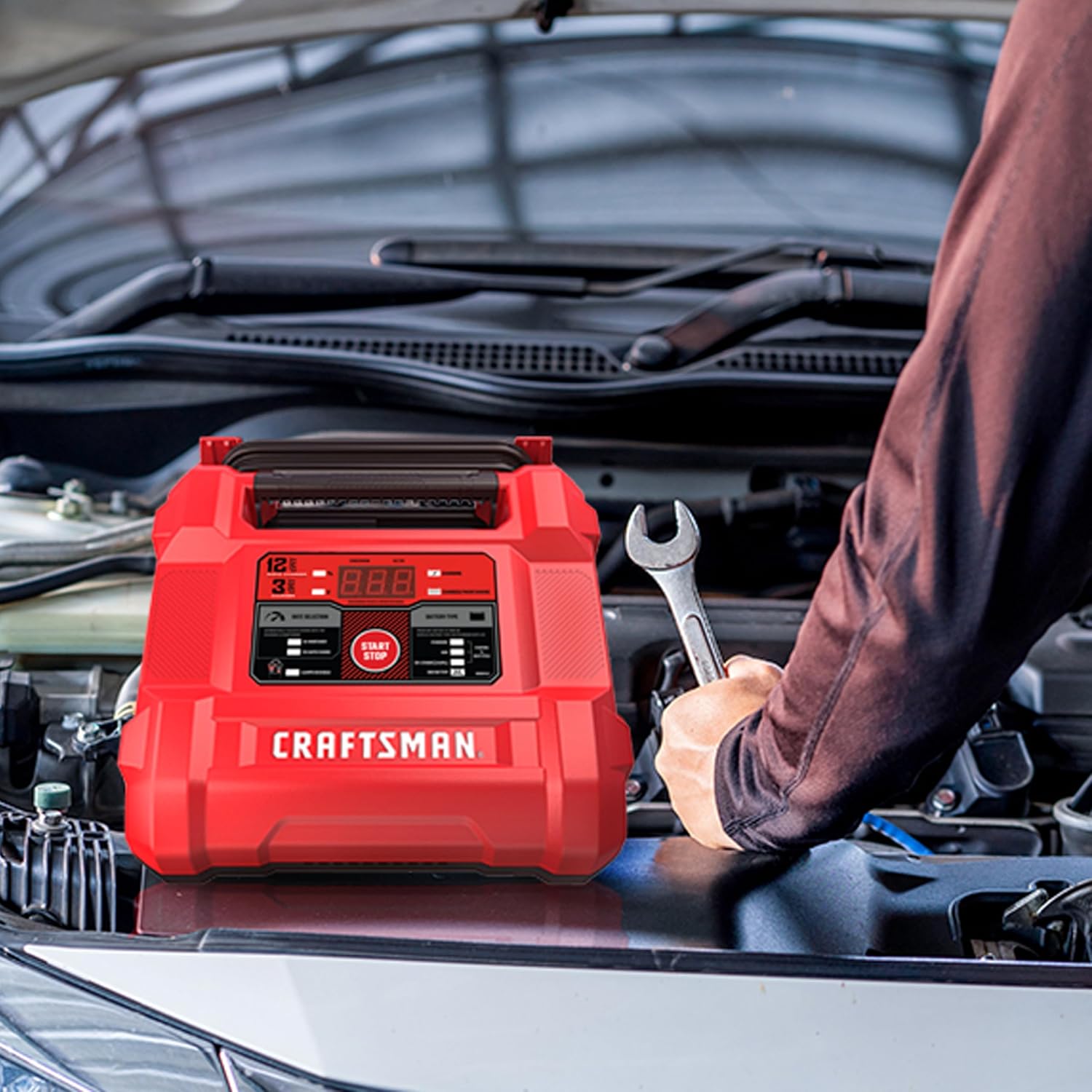 CRAFTSMAN - Cargador y mantenedor de batería de coche 12A, 6V\/12V...