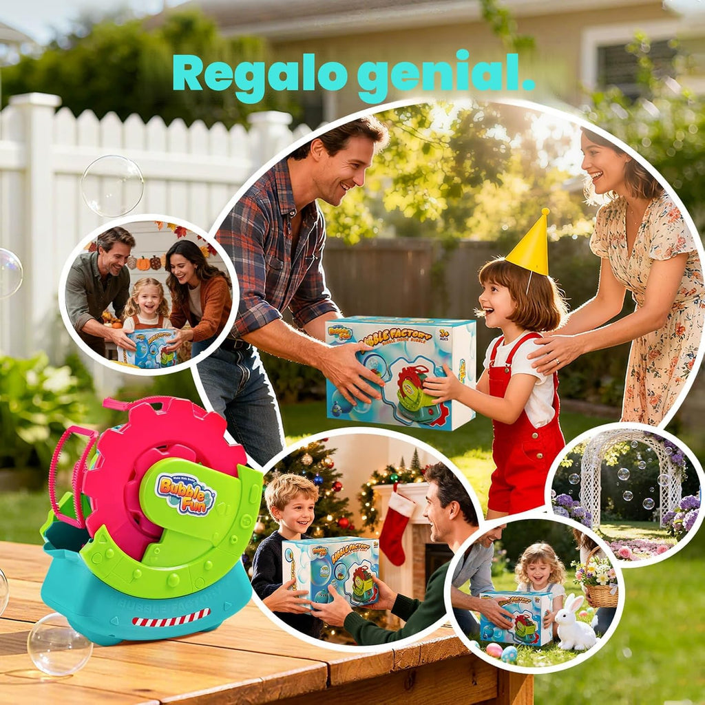 Máquina de burbujas para niños pequeños y mascotas, con solución se...