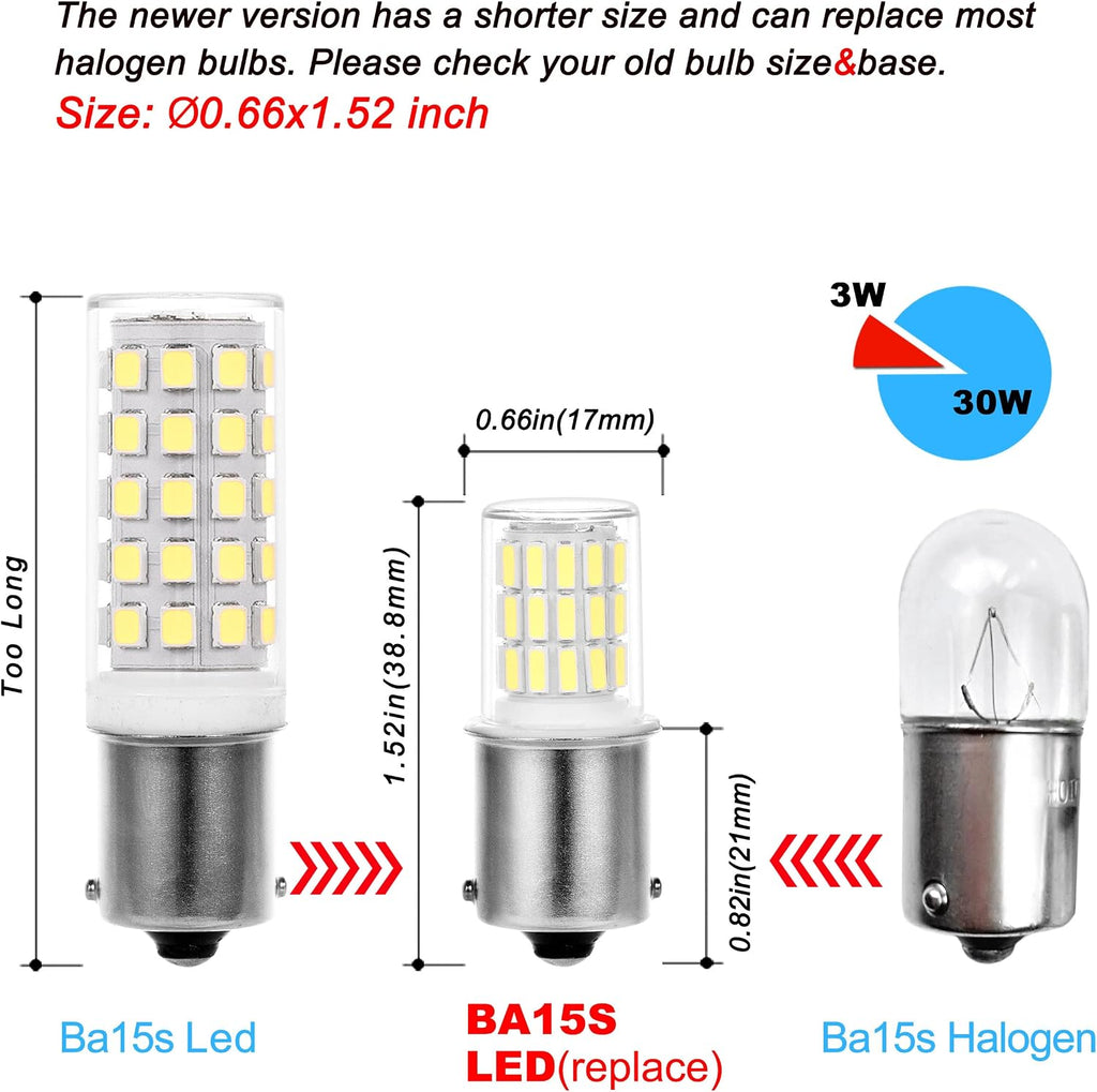 Ziomitus Bombillas LED 12V 1156 1141 P21W BA15S para RV 6000k luz d...