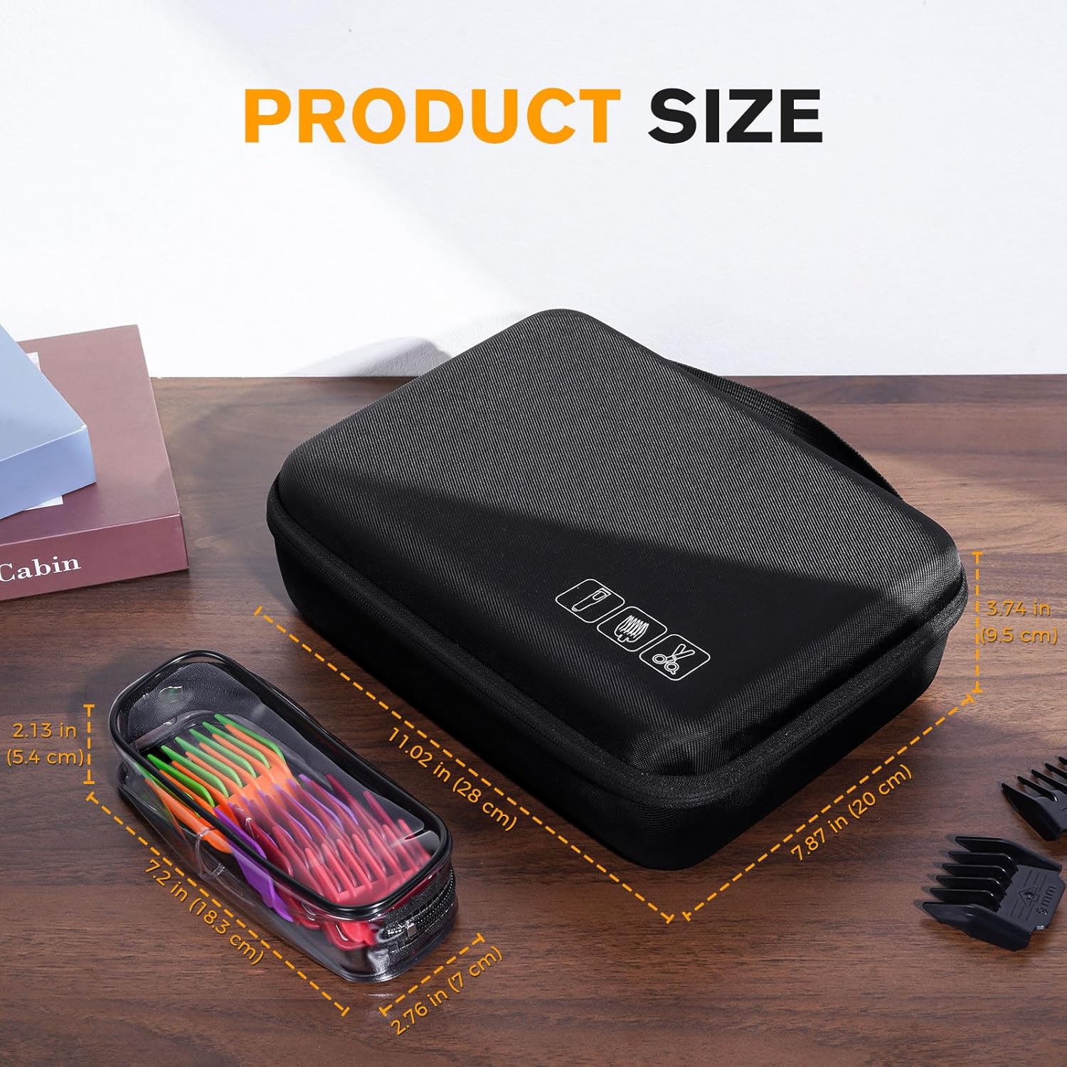 ProCase - Estuche duro para accesorios de barbería, bolsa de viaje...