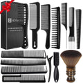 HEYMKGO Peine de peluquero, juego de 14 peines de corte de pelo, pe...