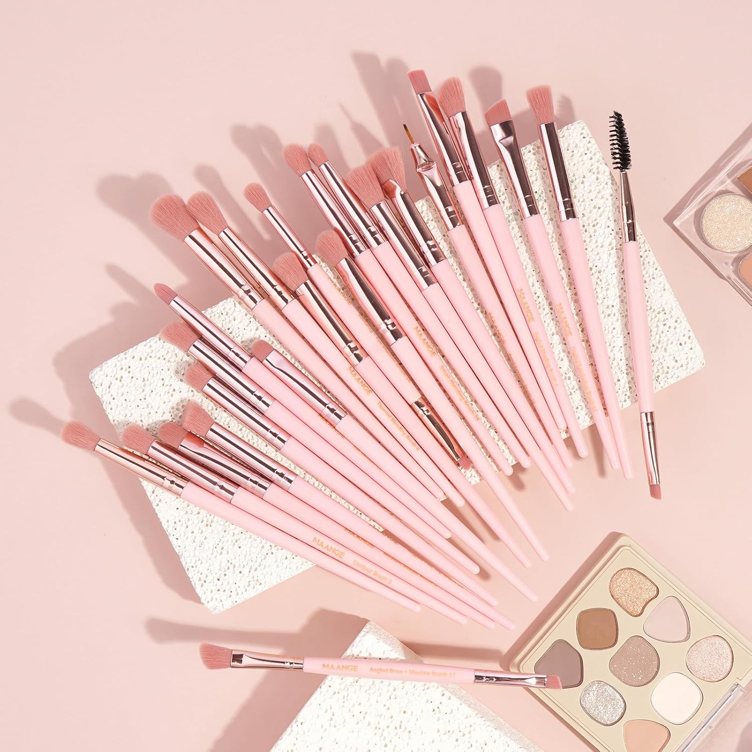 MAANGE Juego de 41 brochas de maquillaje de precisión sintética de...
